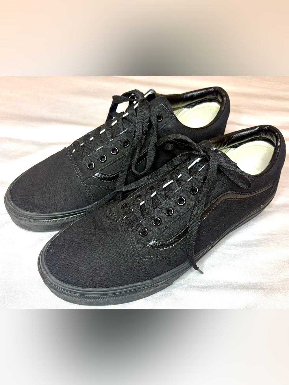 Vans Old Skool 500714 Blackout Black Canvas Sneakers Men’s Size 12
